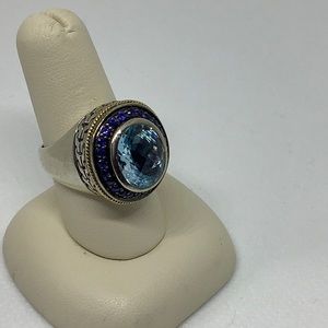 EFFY BALLISIMA Aquamarine sterling silver/ ring 7